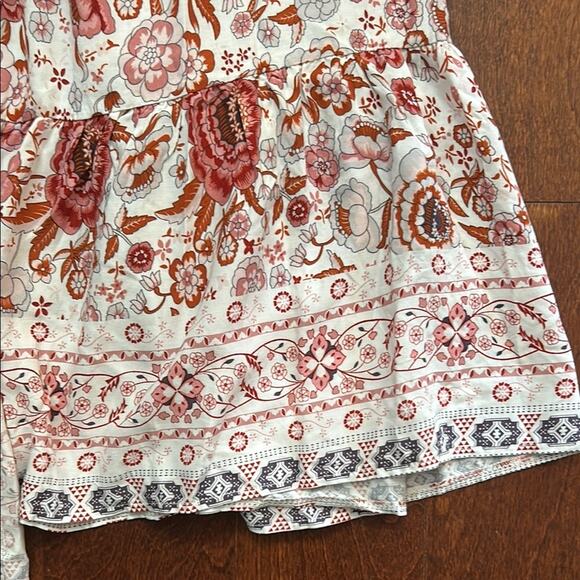 Zesica Floral Maxi Wrap Dress, Deep V Neckline, Size Medium - Picture 7 of 11